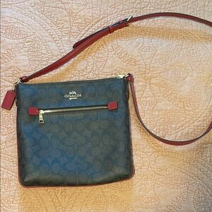 Coach Crossbody Bag - Black and Red